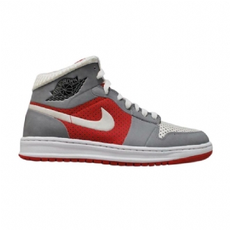 Air Jordan 1 Alpha Id Szürke Piros Fehér Férfi Cipők