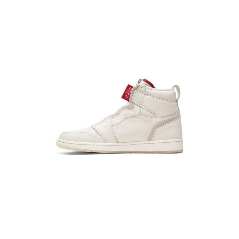 Air Jordan 1 Anna Wintour Retro Magas Cipzáras Fehér Piros Női Cipő