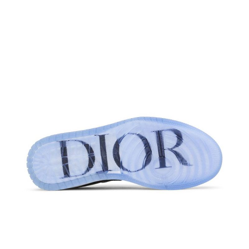 Air Jordan 1 Dior Alacsony Szürke Fehér Fekete Férfi Cipő
