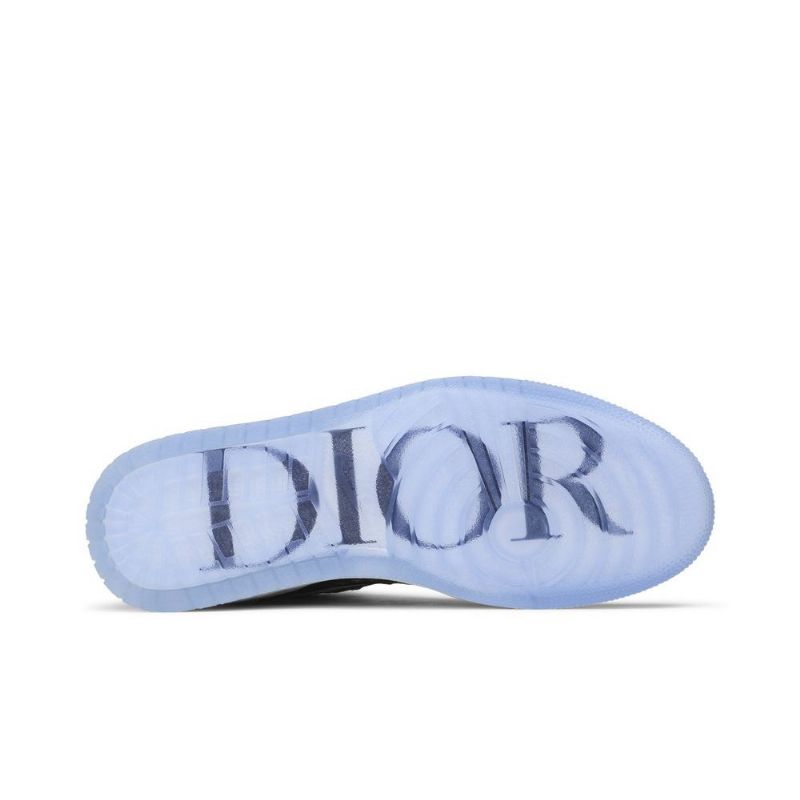 Air Jordan 1 Dior Magas Szürke Fehér Fekete Férfi Cipő
