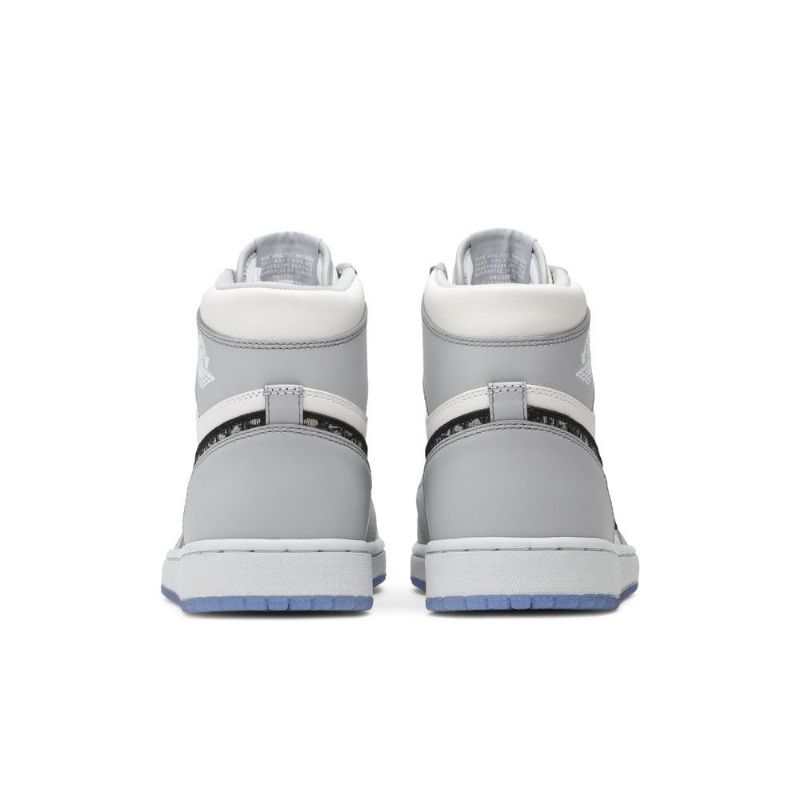 Air Jordan 1 Dior Magas Szürke Fehér Fekete Férfi Cipő