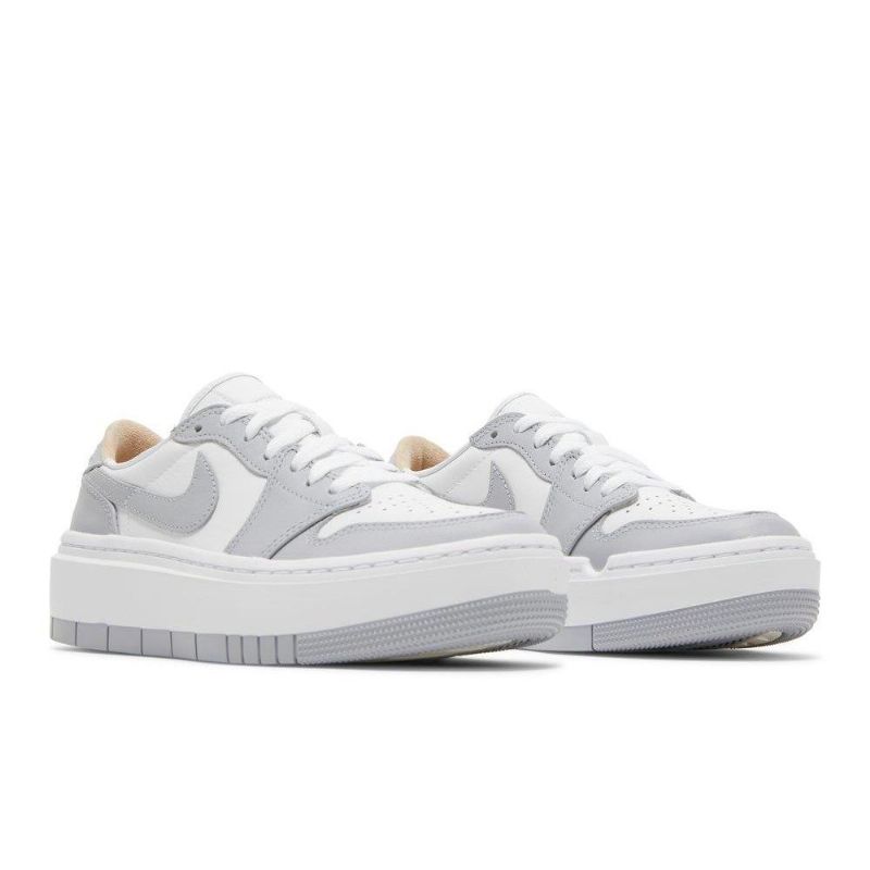 Air Jordan 1 Elevate Alacsony Fehér Szürke Női Cipő