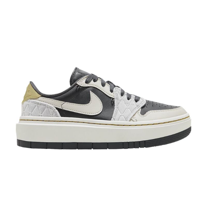 Air Jordan 1 Elevate Low Se Szürke Fekete Arany Női Cipő