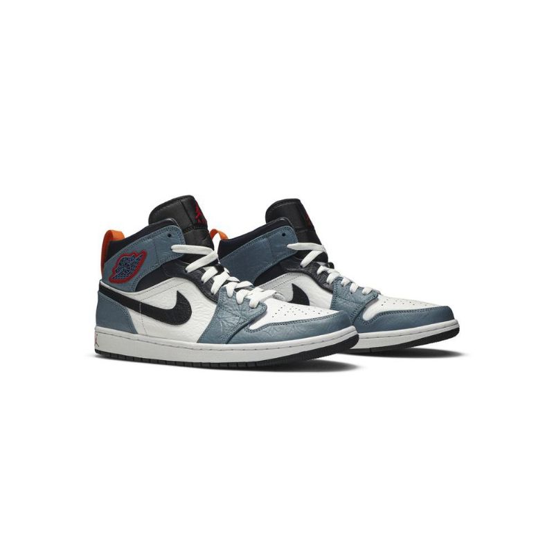 Air Jordan 1 Facetasm Mid Fehér Kék Fekete Férfi Cipő