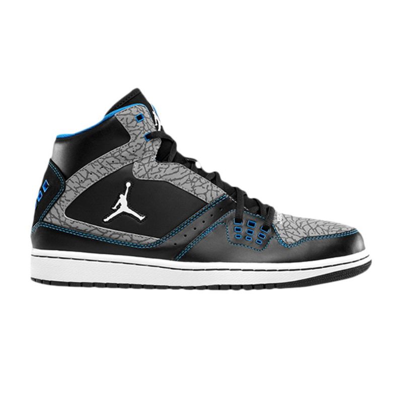 Air Jordan 1 Flight Fekete Kék Szürke Fehér Férfi Cipők