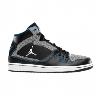 Air Jordan 1 Flight Fekete Kék Szürke Fehér Férfi Cipők
