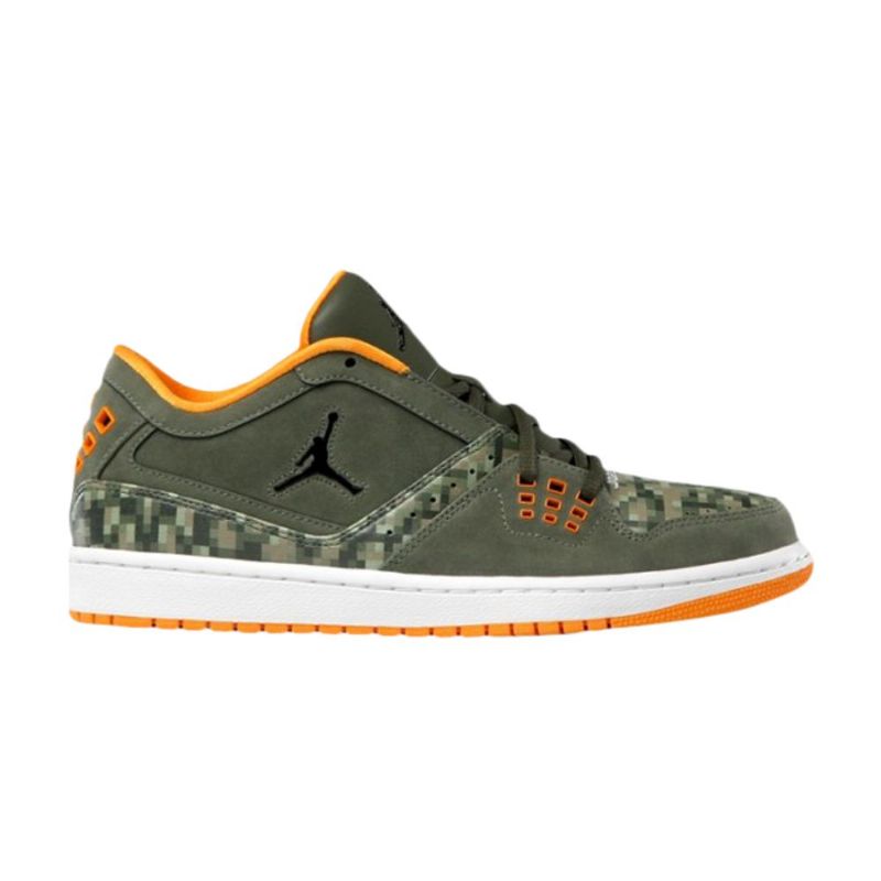 Air Jordan 1 Flight Low Olive Zöld Narancs Férfi Cipők