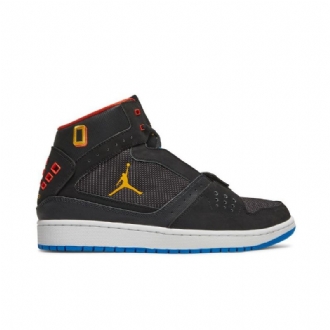 Air Jordan 1 Flight Strap Fekete Arany Narancssárga Kék Férfi Cipő