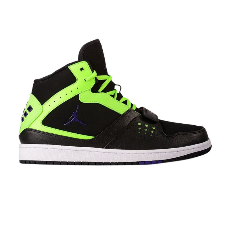 Air Jordan 1 Flight Strap Fekete Zöld Lila Férfi Cipő