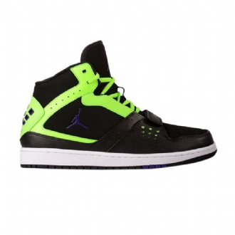 Air Jordan 1 Flight Strap Fekete Zöld Lila Férfi Cipő