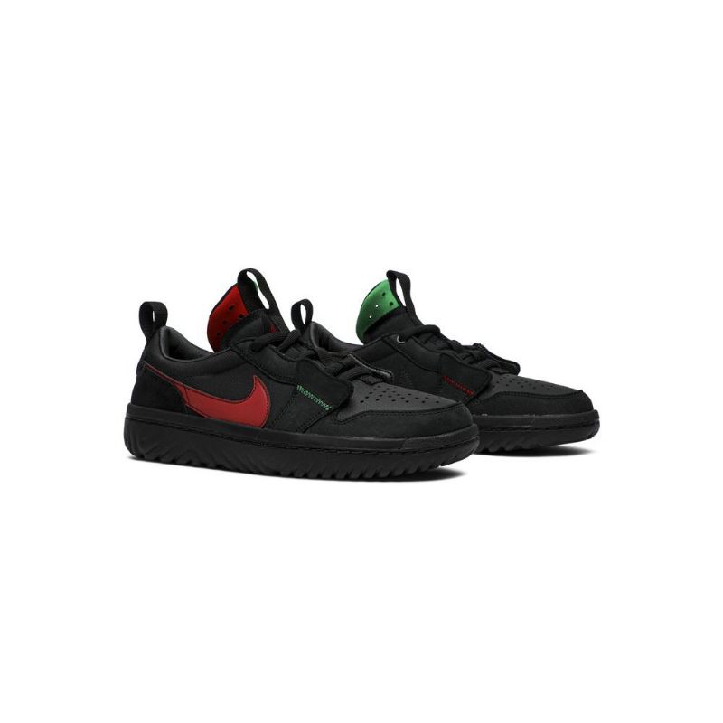 Air Jordan 1 Ghetto Gastro Low React Fekete Piros Zöld Férfi Cipő