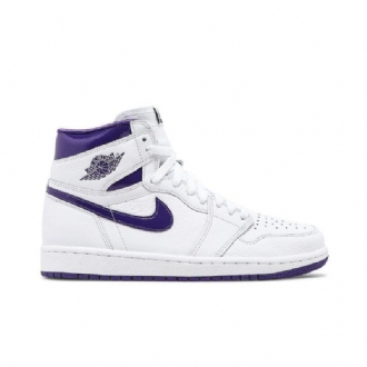 Air Jordan 1 High Og Fehér Lila Női Cipő