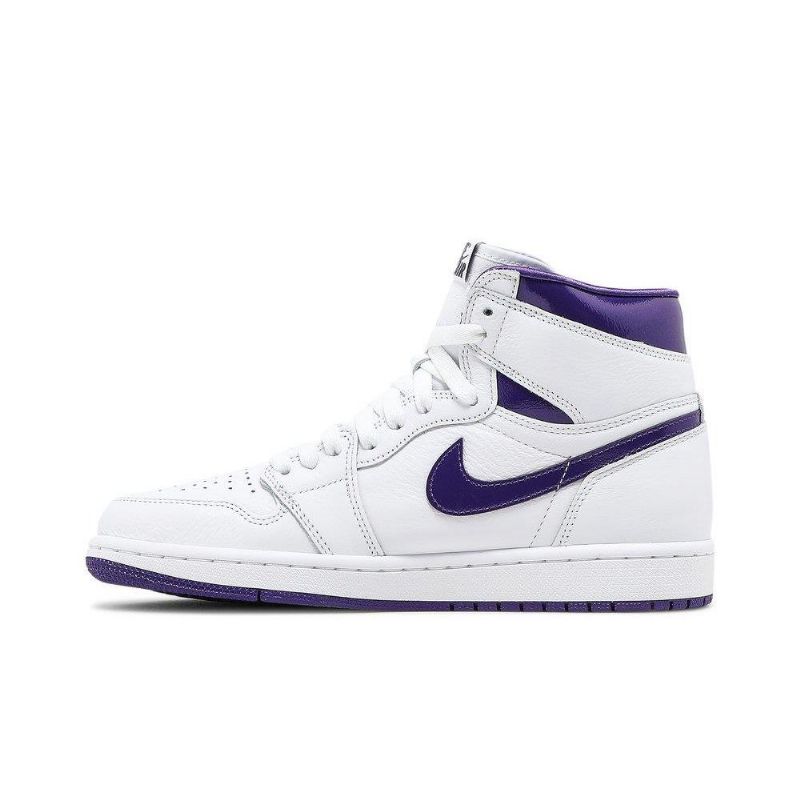 Air Jordan 1 High Og Fehér Lila Női Cipő