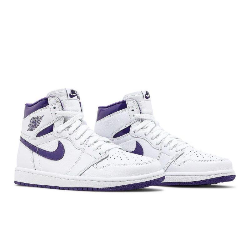 Air Jordan 1 High Og Fehér Lila Női Cipő