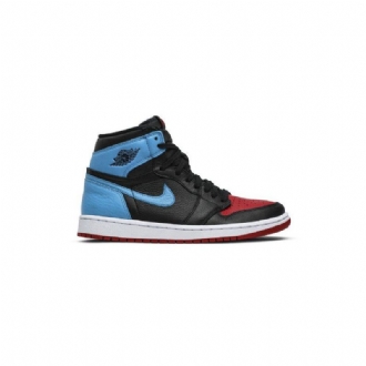Air Jordan 1 High Og Fekete Kék Piros Női Cipő