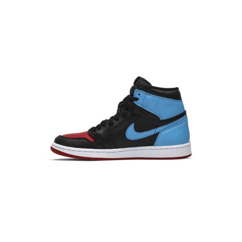 Air Jordan 1 High Og Fekete Kék Piros Női Cipő