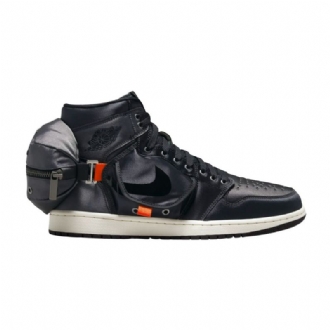 Air Jordan 1 High Og Fekete Szürke Fehér Férfi Cipők