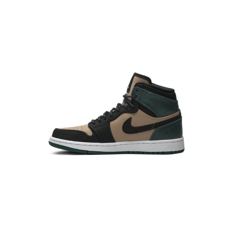 Air Jordan 1 High Premium Bézs Fekete Zöld Női Cipő