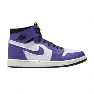 Air Jordan 1 High Zoom Comfort Fehér Lila Fekete Férfi Cipő