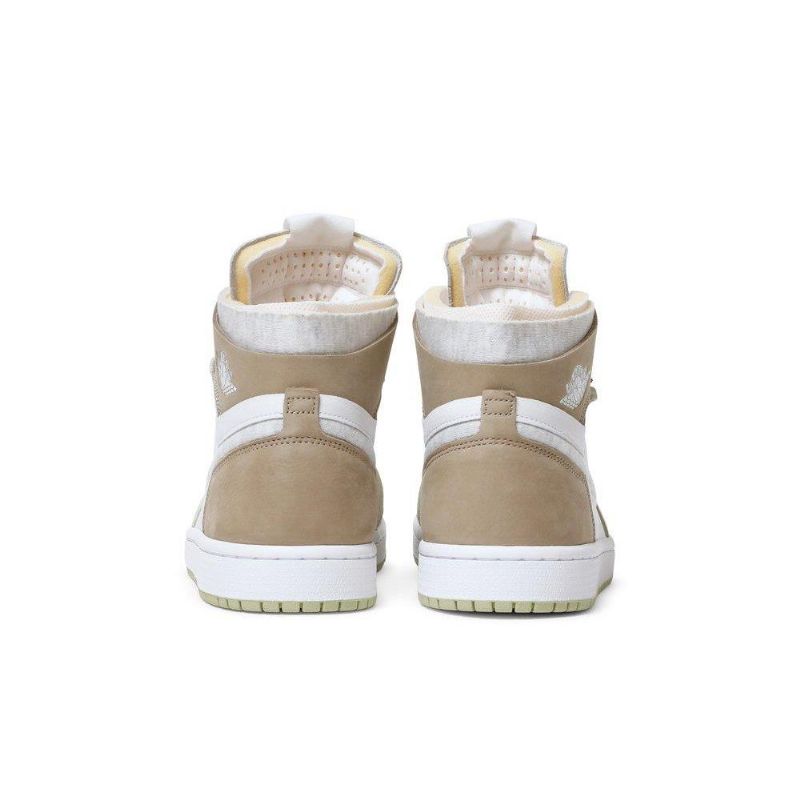 Air Jordan 1 High Zoom Comfort Fehér Olívazöld Khaki Női Cipő
