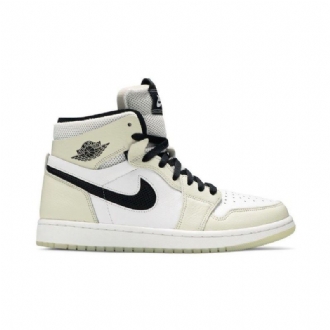 Air Jordan 1 High Zoom Comfort Fehér Szürke Fekete Női Cipő