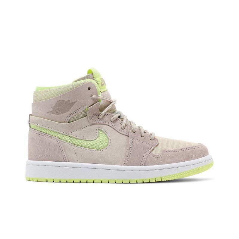 Air Jordan 1 High Zoom Comfort Fehér Szürke Sárga Női Cipő