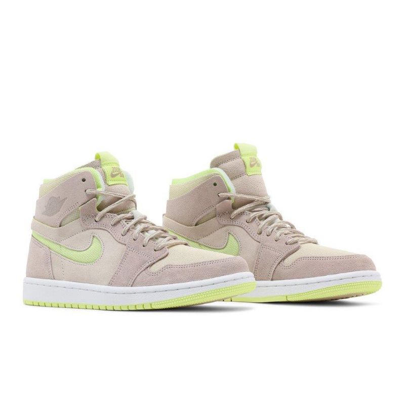 Air Jordan 1 High Zoom Comfort Fehér Szürke Sárga Női Cipő