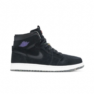 Air Jordan 1 High Zoom Comfort Fekete Lila Férfi Cipő