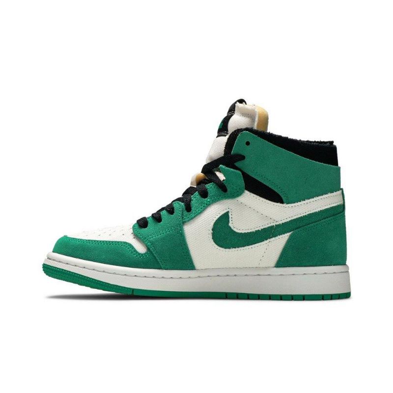 Air Jordan 1 High Zoom Comfort Zöld Fehér Fekete Női Cipő