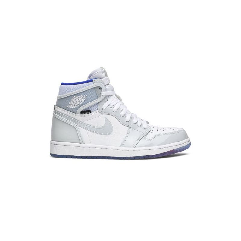 Air Jordan 1 High Zoom Fehér Kék Szürke Férfi Cipő
