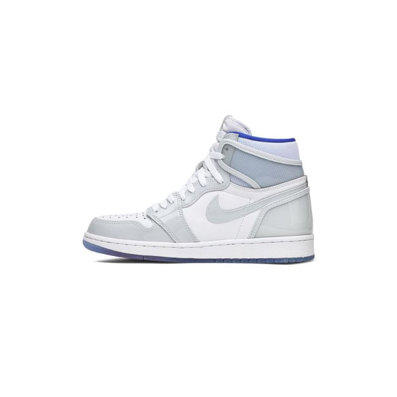 Air Jordan 1 High Zoom Fehér Kék Szürke Férfi Cipő