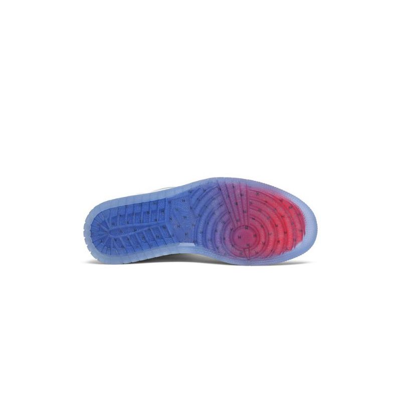 Air Jordan 1 High Zoom Fehér Kék Szürke Férfi Cipő