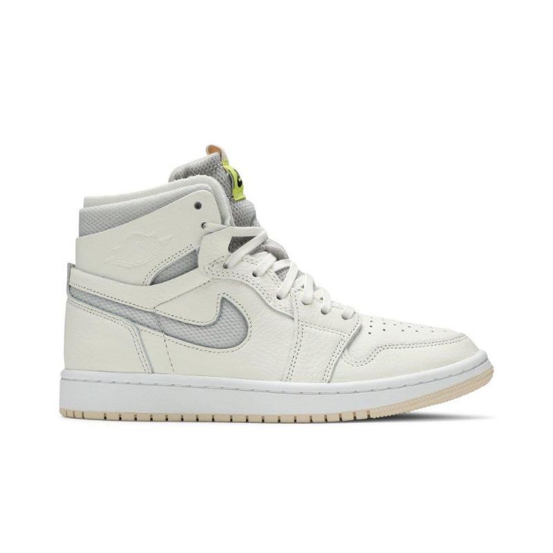 Air Jordan 1 High Zoom Fehér Szürke Sárga Női Cipő