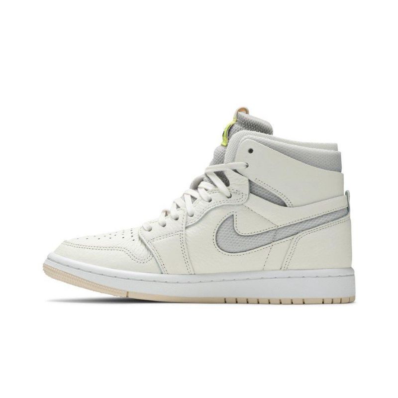 Air Jordan 1 High Zoom Fehér Szürke Sárga Női Cipő