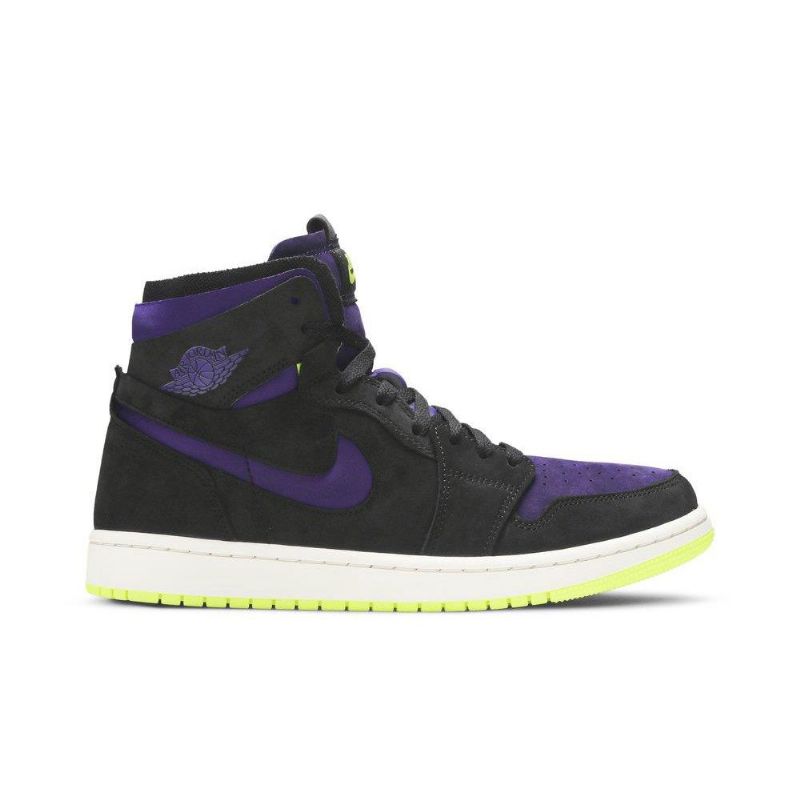 Air Jordan 1 High Zoom Fekete Lila Sárga Női Cipő