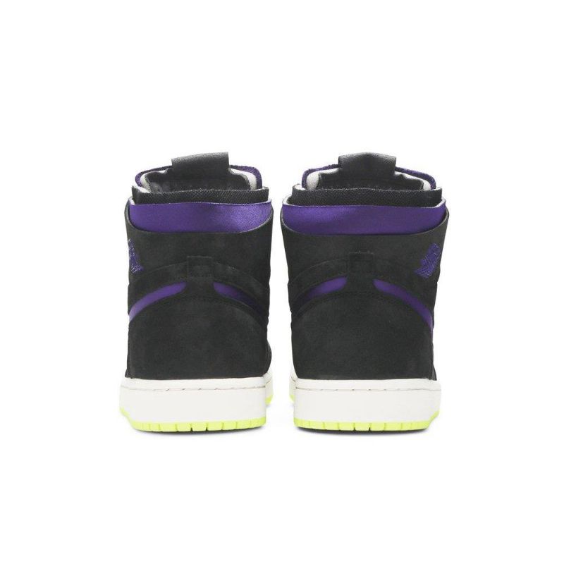 Air Jordan 1 High Zoom Fekete Lila Sárga Női Cipő