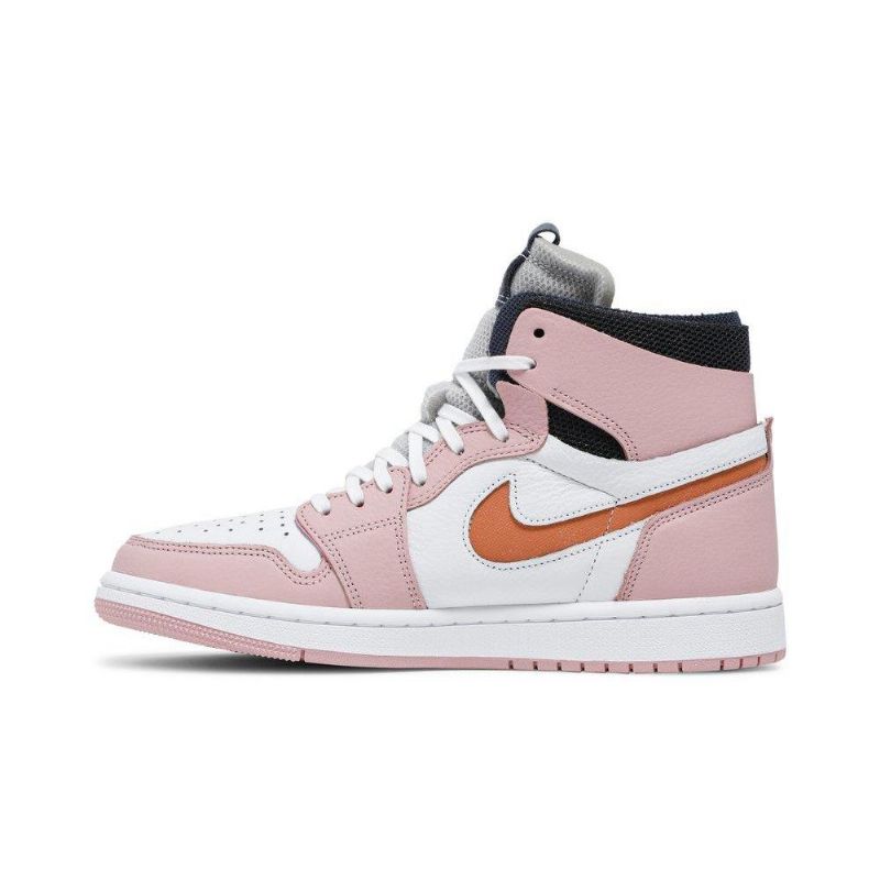 Air Jordan 1 High Zoom Rózsaszín Fehér Szürke Fekete Női Cipő