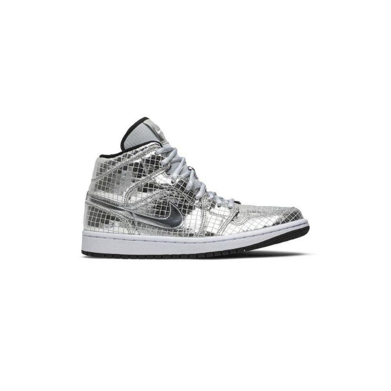 Air Jordan 1 Közép Ezüst Fehér Női Cipő