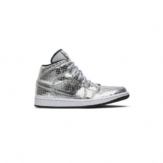 Air Jordan 1 Közép Ezüst Fehér Női Cipő