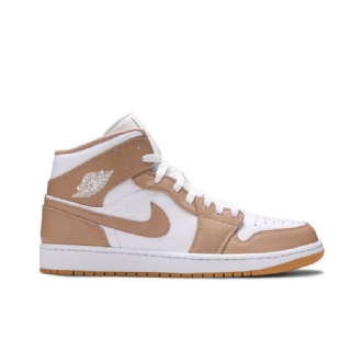 Air Jordan 1 Közép Fehér Barna Férfi Cipő