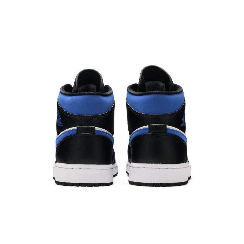 Air Jordan 1 Közép Fehér Fekete Kék Férfi Cipő