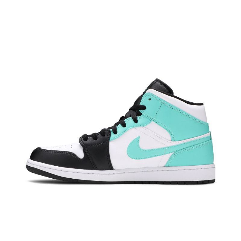 Air Jordan 1 Közép Fehér Fekete Kék Férfi Cipő