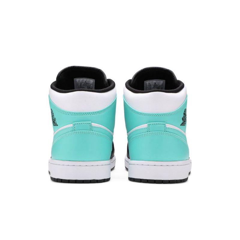 Air Jordan 1 Közép Fehér Fekete Kék Férfi Cipő