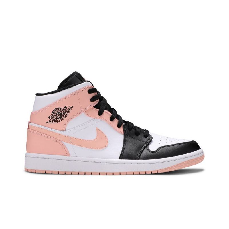 Air Jordan 1 Közép Fehér Fekete Rózsaszín Férfi Cipő