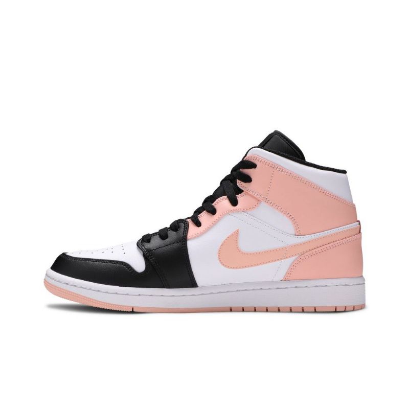 Air Jordan 1 Közép Fehér Fekete Rózsaszín Férfi Cipő