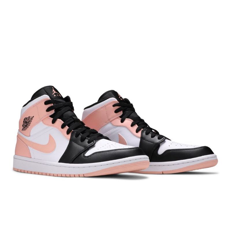 Air Jordan 1 Közép Fehér Fekete Rózsaszín Férfi Cipő