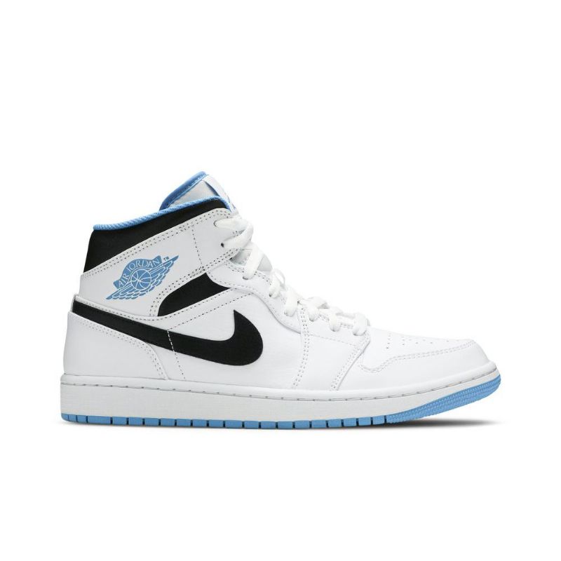 Air Jordan 1 Közép Fehér Kék Fekete Férfi Cipő