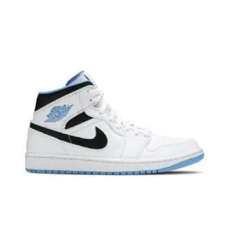 Air Jordan 1 Közép Fehér Kék Fekete Férfi Cipő