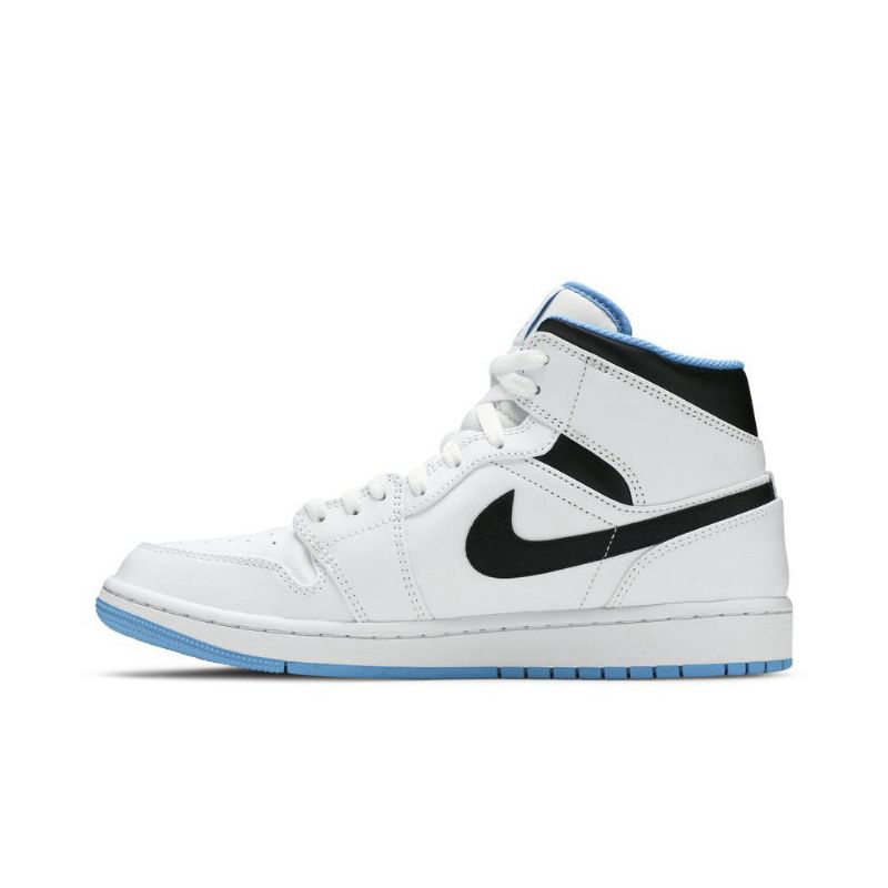 Air Jordan 1 Közép Fehér Kék Fekete Férfi Cipő