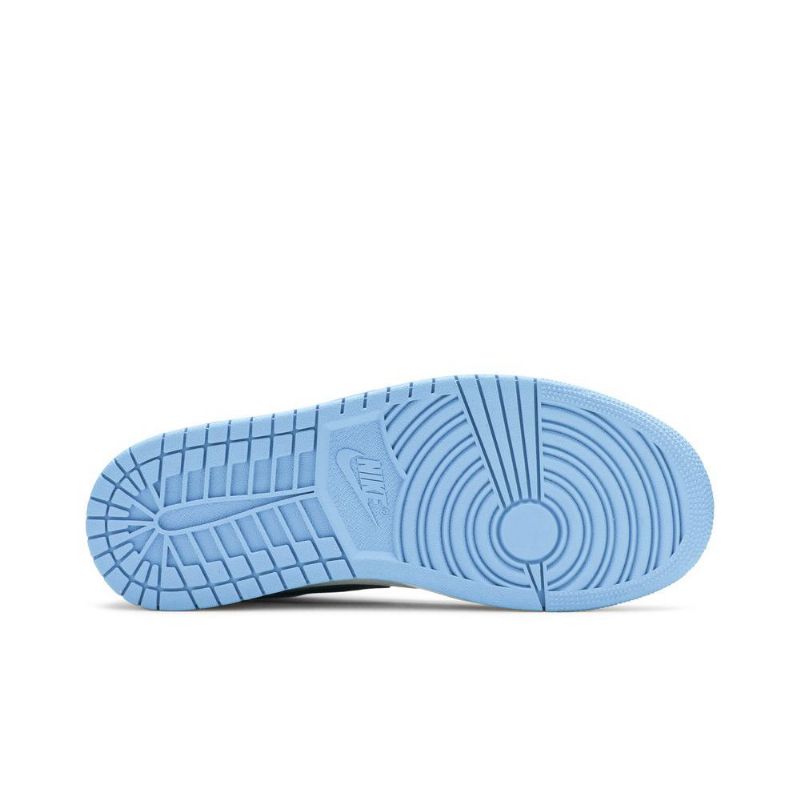 Air Jordan 1 Közép Fehér Kék Fekete Férfi Cipő